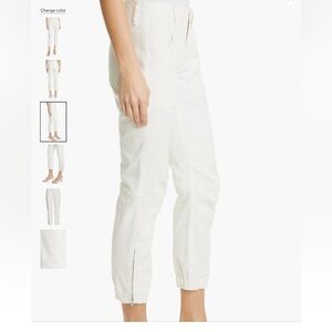 Frame Banded Zip Ankle Trapunto Moto Pant White Women’s Sz 29